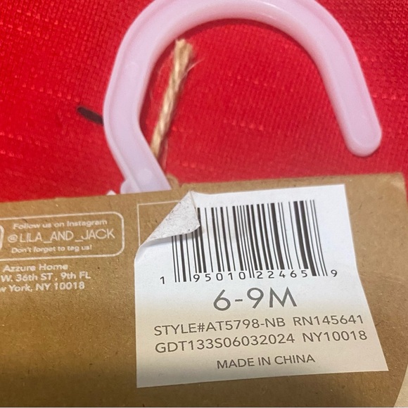 Lila & Jack 3-6 Month 3 Piece Baby Clothes with gingerbread design - Picture 7 of 7